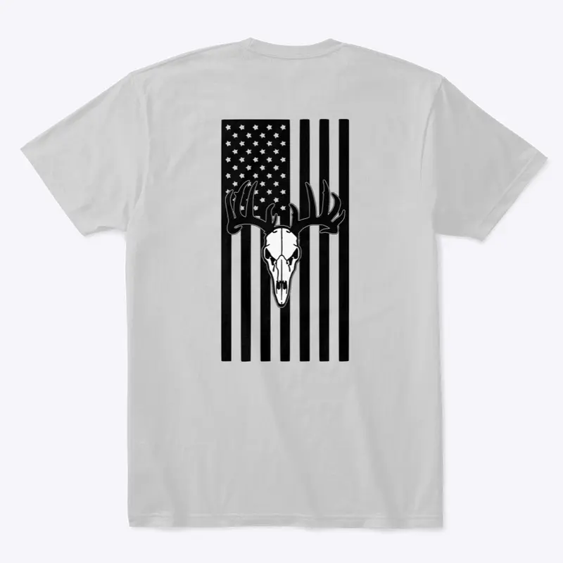 American Flag Deer Skull